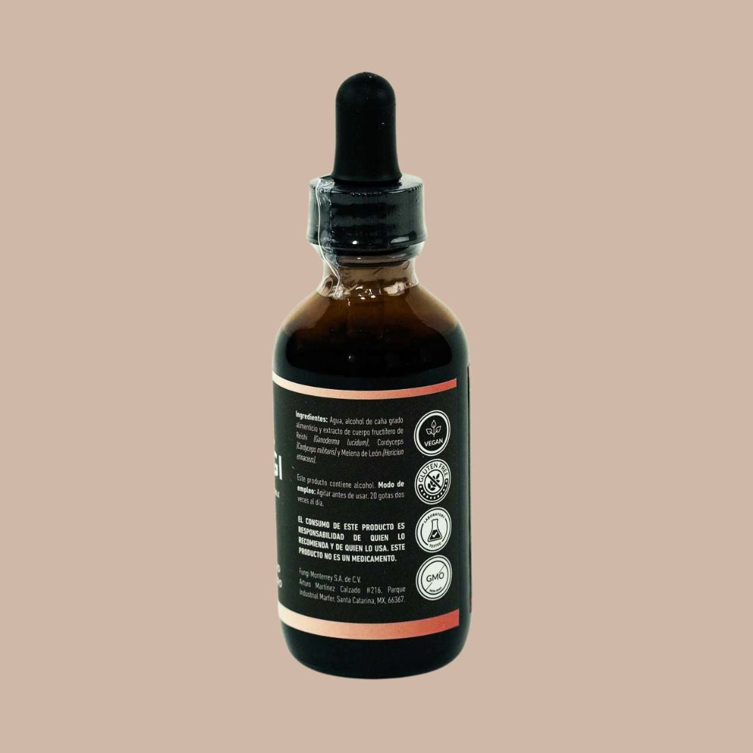 Suplemento de hongos - 3 Maestro (Cordyceps, Melena de león y Reishi)
